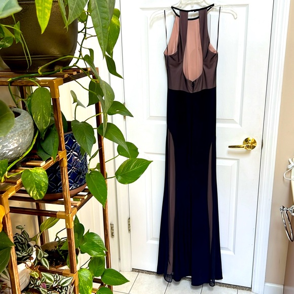 NW Nightway Navy Blue slim halter dress - Picture 3 of 4